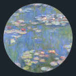 Claude Monet // Water Lilies Classic Round Sticker<br><div class="desc">Water Lilies is a series of approxiamately 250 oil paintings by French Impressionist Claude Monet (1840-1926). The paintings depict Monet's flower garden at Giverny and were the main focus of Monet's artistic production during the last thirty years of his life.</div>