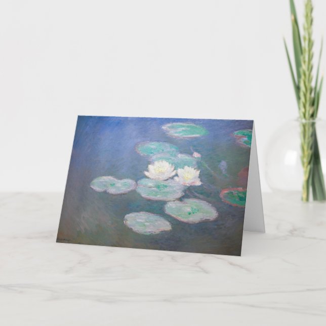 Claude Monet - Water Lilies, Evening Effect Card (Front)