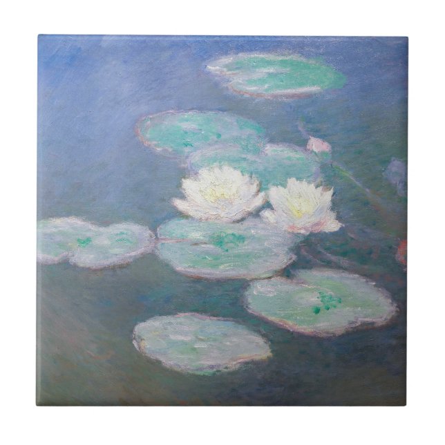 Claude Monet - Water Lilies, Evening Effect Ceramic Tile (Front)