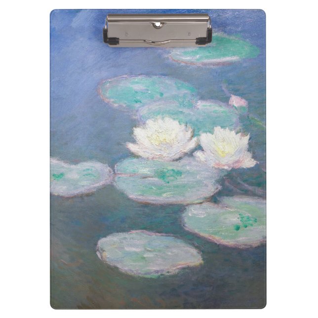 Claude Monet - Water Lilies, Evening Effect Clipboard (Front)