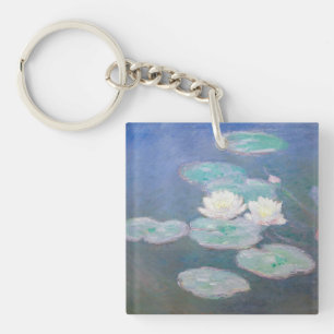 Claude Monet - Water Lilies, Evening Effect Key Ring
