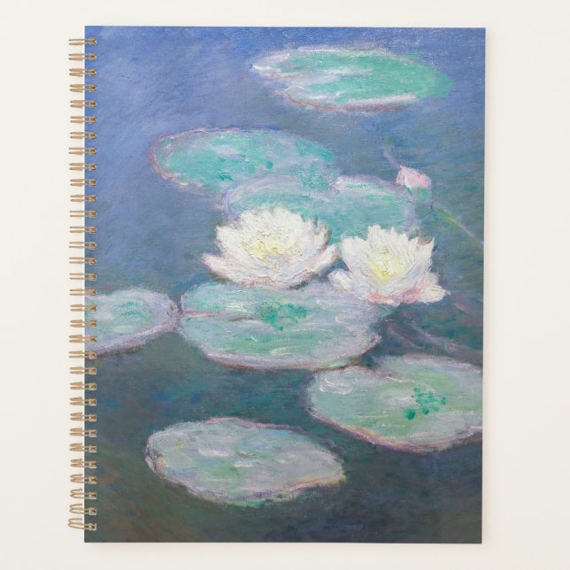 Claude Monet - Water Lilies, Evening Effect Planner (Front)