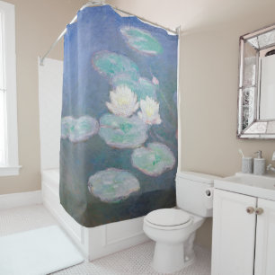 Claude Monet - Water Lilies, Evening Effect Shower Curtain