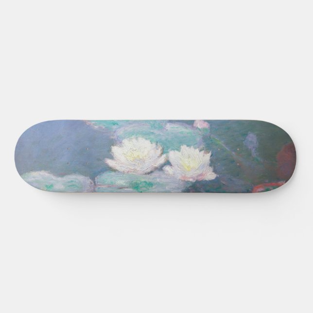 Claude Monet - Water Lilies, Evening Effect Skateboard (Horz)