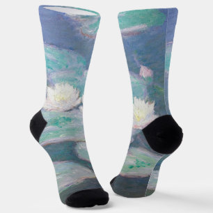 Claude Monet - Water Lilies, Evening Effect Socks