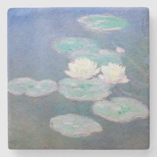 Claude Monet - Water Lilies, Evening Effect Stone Coaster