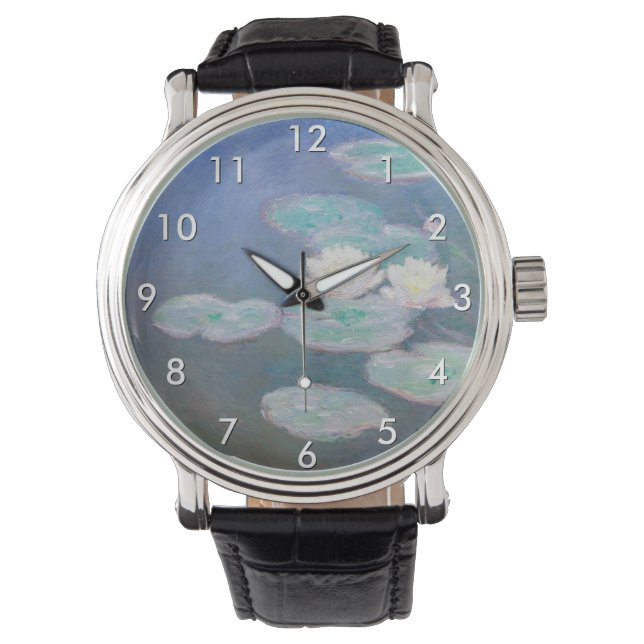 Claude Monet - Water Lilies, Evening Effect Watch (Front)