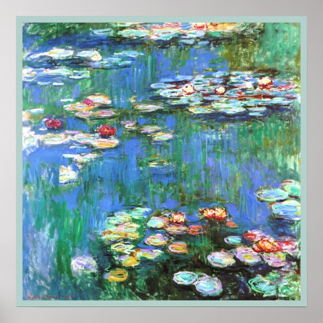 Claude Monet Water Lilies Fine Art Poster (Front)