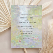 Claude Monet Water Lilies Fine Art Wedding