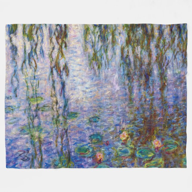 Claude Monet - Water Lilies Fleece Blanket (Front (Horizontal))