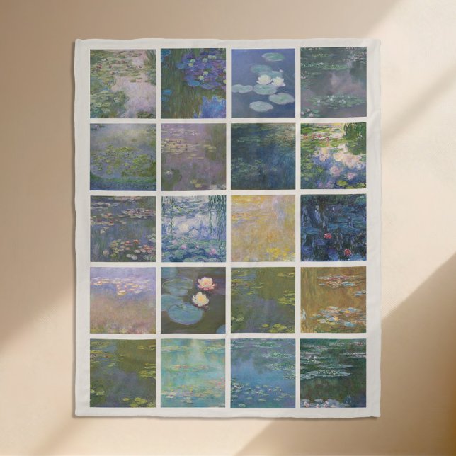 Claude Monet Water Lilies Fleece Blanket (Creator Uploaded)