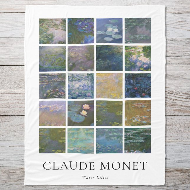 Claude Monet Water Lilies Fleece Blanket (Creator Uploaded)