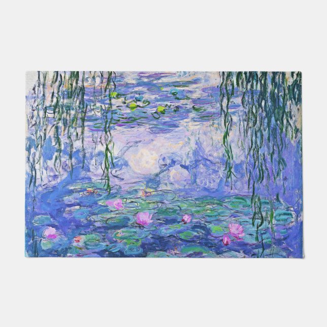 Claude Monet Water Lilies French Impressionist Art Doormat (Front)