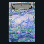 Claude Monet Water Lilies French Impressionist Art Mini Clipboard<br><div class="desc">Claude Monet Water Lilies French Impressionist Art
Water Lilies (or Nympheas ) is a series of approximately 250 oil paintings by French Impressionist Claude Monet. The paintings depict Monet's flower garden at Giverny.</div>