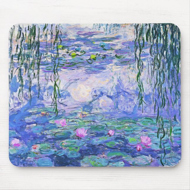 Claude Monet Water Lilies French Impressionist Art Mouse Pad (Front)