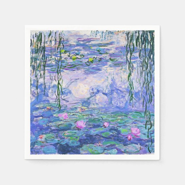 Claude Monet Water Lilies French Impressionist Art Napkin (Front)