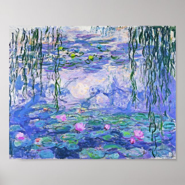Claude Monet Water Lilies French Impressionist Art Poster (Front)