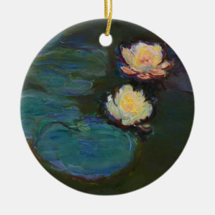 Claude Monet Water Lilies Impressionist Oil Art Ceramic Ornament