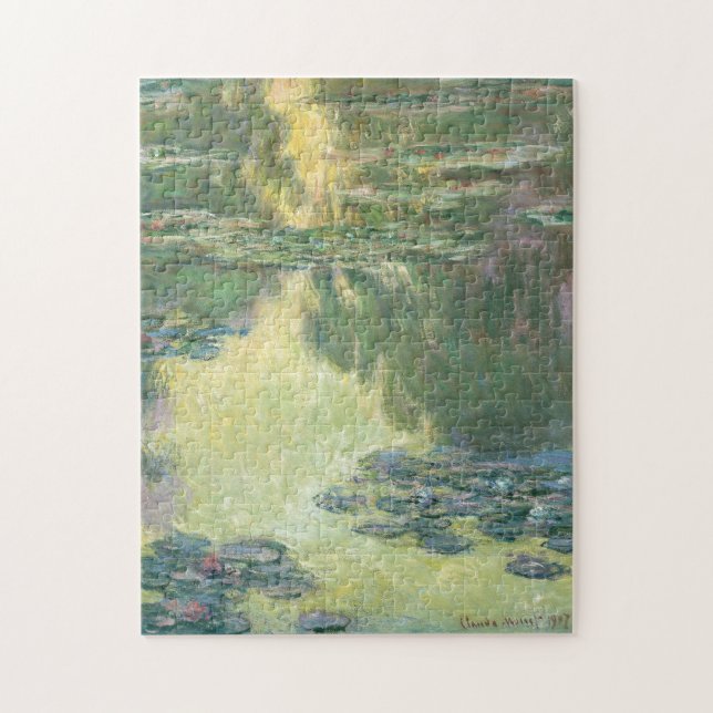 Claude Monet Water Lilies Impressionist Painting Jigsaw Puzzle (Vertical)