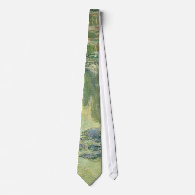 Claude Monet Water Lilies Impressionist Painting Tie (Front)