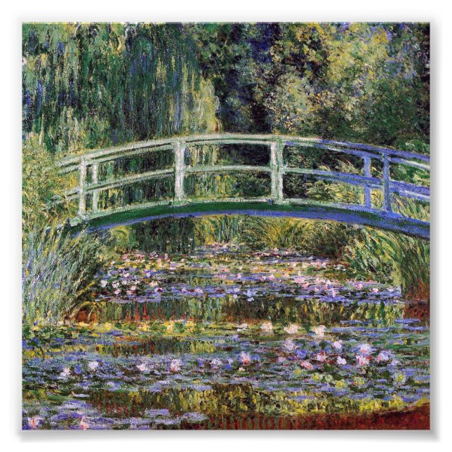 Claude Monet,water lilies,japanese bridge,garden, Photo Print (Front)