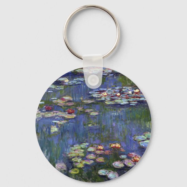 Claude Monet Water Lilies Key Ring (Front)