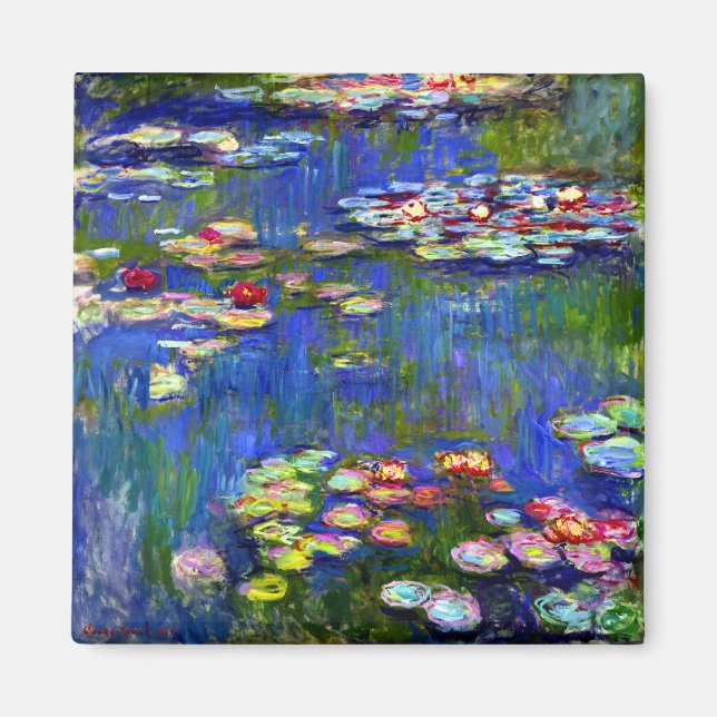 Claude Monet Water Lilies Magnet (Front)
