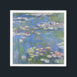 Claude Monet // Water Lilies Napkin<br><div class="desc">Water Lilies is a series of approxiamately 250 oil paintings by French Impressionist Claude Monet (1840-1926). The paintings depict Monet's flower garden at Giverny and were the main focus of Monet's artistic production during the last thirty years of his life. This reproduction is high resolution and true to the original...</div>