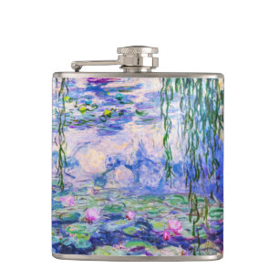 Claude Monet - Water Lilies / Nympheas 1919 Hip Flask