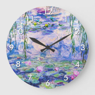 Claude Monet - Water Lilies / Nympheas 1919 Large Clock