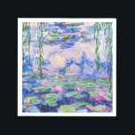 Claude Monet - Water Lilies / Nympheas 1919 Napkin<br><div class="desc">Water Lilies / Nympheas (W.1852) - Claude Monet,  Oil on Canvas,  1916-1919</div>