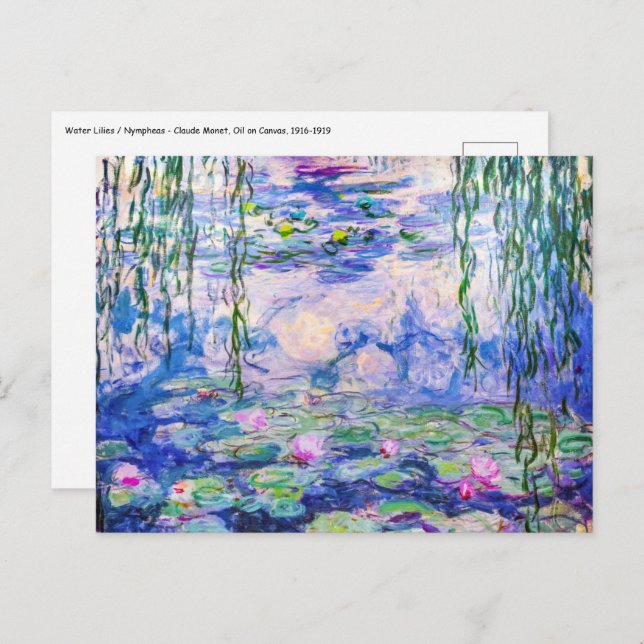 Claude Monet - Water Lilies / Nympheas 1919 Postcard (Front/Back)