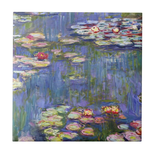 Claude Monet - Water Lilies / Nympheas Ceramic Tile (Front)