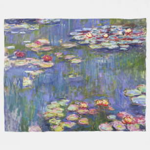 Claude Monet - Water Lilies / Nympheas Fleece Blanket
