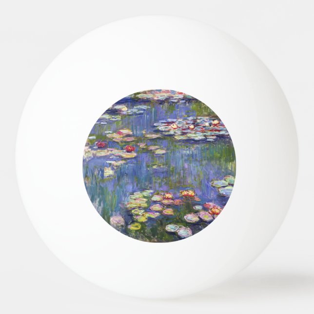 Claude Monet - Water Lilies / Nympheas Ping Pong Ball (Front)