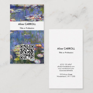 Claude Monet - Water Lilies / Nympheas - QR Code Business Card