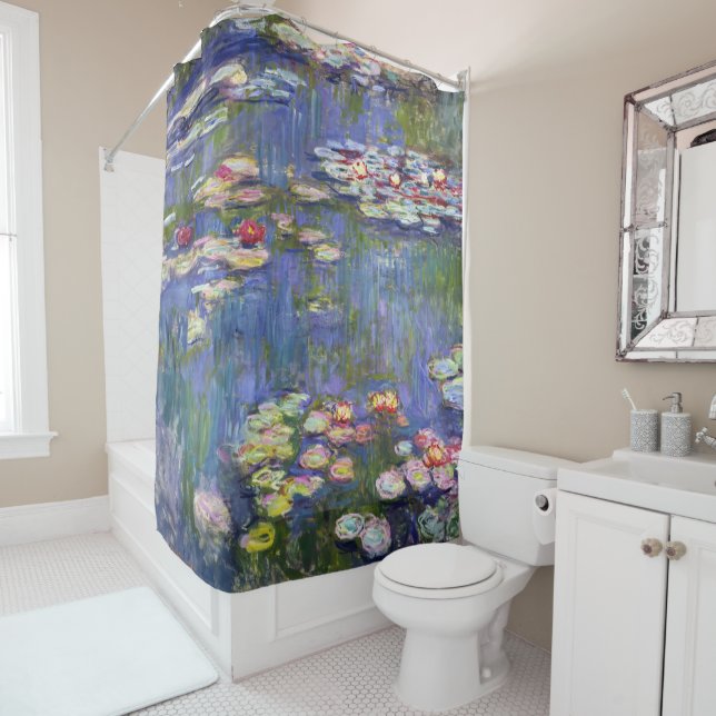 Claude Monet - Water Lilies / Nympheas Shower Curtain (In Situ)