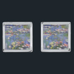 Claude Monet - Water Lilies / Nympheas Silver Finish Cufflinks<br><div class="desc">Water Lilies / Nympheas - Claude Monet,  1916</div>