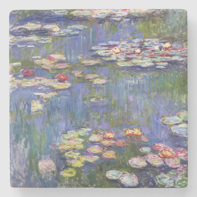 Claude Monet - Water Lilies / Nympheas Stone Coaster (Front)