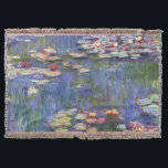 Claude Monet - Water Lilies / Nympheas Throw Blanket<br><div class="desc">Water Lilies / Nympheas - Claude Monet,  1916</div>