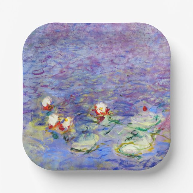 Claude Monet - Water Lilies Paper Plate (Front)