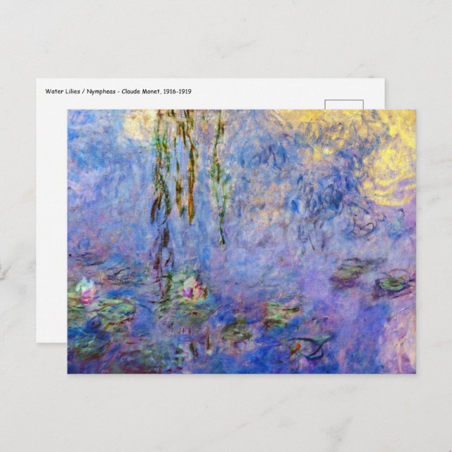 Claude Monet - Water Lilies Postcard (Front/Back)