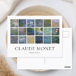 Claude Monet Water Lilies Postcard<br><div class="desc">Postcard featuring Claude Monet Water Lilies vintage floral nature paintings.</div>