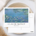 Claude Monet Water Lilies Postcard<br><div class="desc">Postcard featuring Claude Monet Water Lilies vintage floral nature painting.</div>