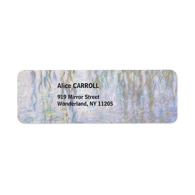 Claude Monet - Water Lilies Return Address Label (Front)