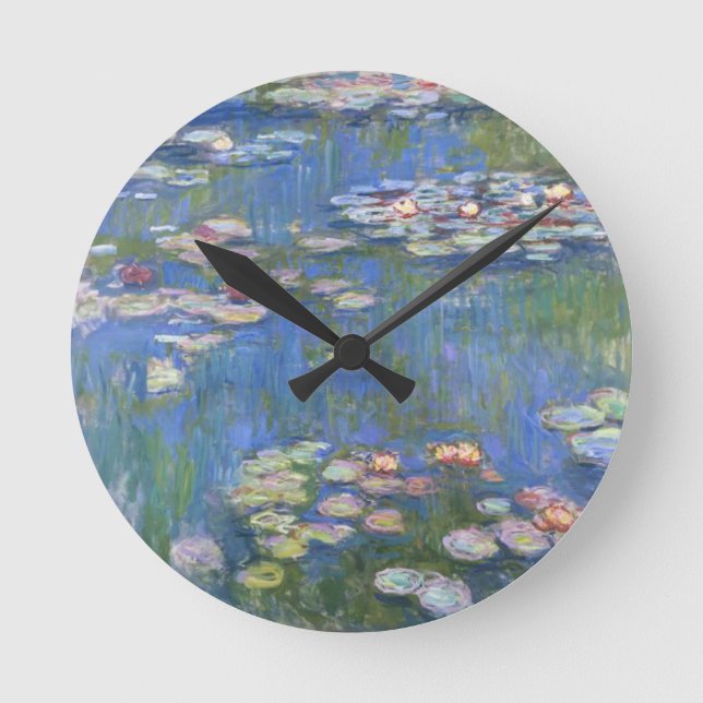 Claude Monet // Water Lilies Round Clock (Front)