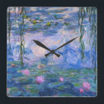 Claude Monet - Water Lilies Square Wall Clock<br><div class="desc">Claude Monet - Water Lilies</div>
