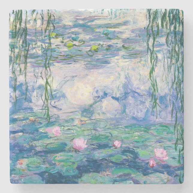 CLAUDE MONET - Water lilies Stone Coaster (Front)