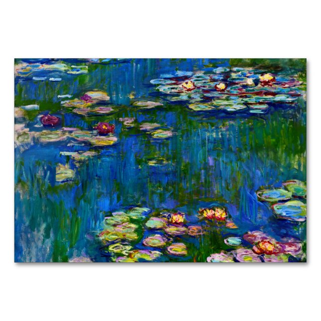 Claude Monet - Water Lilies Table Number (Front)