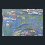 Claude Monet // Water Lilies Tea Towel<br><div class="desc">Water Lilies is a series of approxiamately 250 oil paintings by French Impressionist Claude Monet (1840-1926). The paintings depict Monet's flower garden at Giverny and were the main focus of Monet's artistic production during the last thirty years of his life.</div>